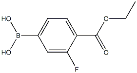 4-(乙氧羰基)-3-氟苯基硼酸 结构式