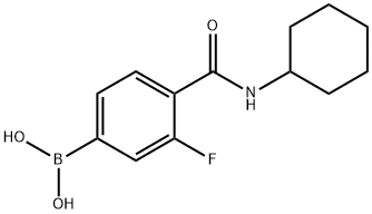 4-环己基氨甲酰基-3-氟苯硼酸 结构式
