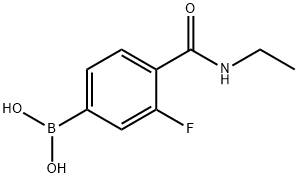 N-乙基-4-硼-2-氟苯甲酰胺 结构式