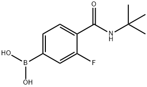 N-叔丁基-4-硼-2-氟苯甲酰胺 结构式