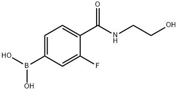 N-(2-羟基乙基)-4-硼-2-氟苯甲酰胺 结构式
