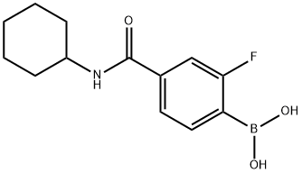 4-环己基氨基甲酰基-2-氟苯硼酸 结构式