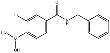 4-苄基氨基甲酰基-2-氟苯硼酸 结构式