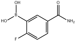 5-氨基甲酰基-2-氟苯硼酸 结构式