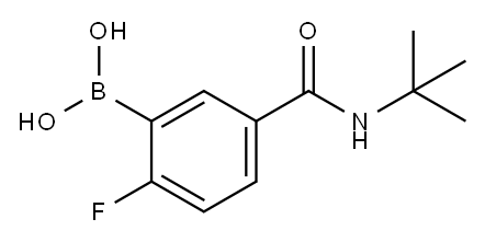 N-叔丁基-3-硼-4-氟苯甲酰胺 结构式
