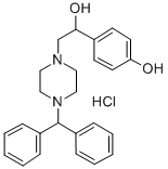 1-Piperazineethanol, 4-(diphenylmethyl)-alpha-(4-hydroxyphenyl)-, mono hydrochloride 结构式