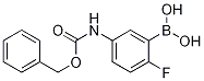 5-(BENZYLOXYCARBONYLAMINO)-2-FLUOROPHENYLBORONIC ACID 结构式