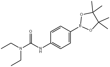 4-(3-二乙基脲)苯基硼酸频哪醇酯 结构式