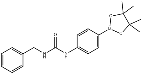 4-(3-苄基脲)苯基硼酸频哪醇酯 结构式