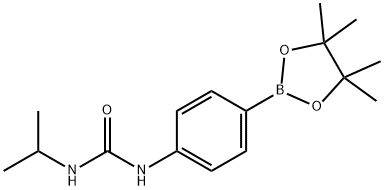 4-(3-异丙基脲)苯基硼酸频哪醇酯 结构式