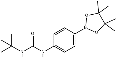 4-(3-叔丁基L脲)苯基硼酸频哪醇酯 结构式