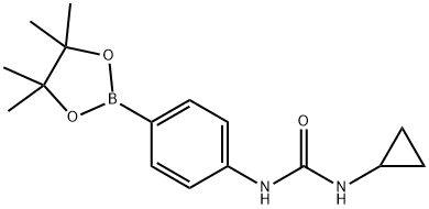 4-(3-环丙基脲)苯基硼酸频哪醇酯 结构式