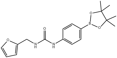 4-(3-糠基脲)苯基硼酸频哪醇酯 结构式