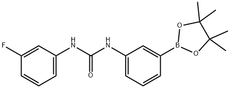 3-(3-氟苯基脲基)苯硼酸频哪醇酯 结构式