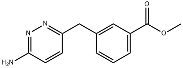 3-[(6-氨基-3-哒嗪基)甲基]苯甲酸甲酯 结构式