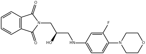 N-(3-酞酰亚胺基-2-(R)-羟基丙基)-3-氟-4-(吗啉基)苯胺 结构式