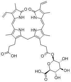 胆红素酰基-Β-D-葡糖苷酸 - 单葡萄糖苷酸的混合物 结构式