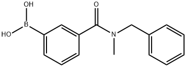 3-(苄基(甲基)氨甲酰基)苯基硼酸 结构式