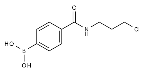 4-(3-氯丙基氨甲酰基)苯基硼酸 结构式