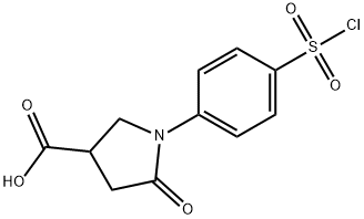 1-[4-(氯磺酰基)苯基]-5-氧代吡咯烷-3-羧酸 结构式