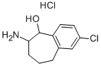 6-AMINO-2-CHLORO-6,7,8,9-TETRAHYDRO-5H-BENZOCYCLOHEPTEN-5-OL HYDROCHLORIDE 结构式