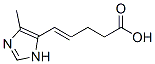 4-Pentenoic  acid,  5-(4-methyl-1H-imidazol-5-yl)- 结构式