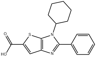 3H-Thieno[2,3-d]imidazole-5-carboxylic  acid,  3-cyclohexyl-2-phenyl- 结构式