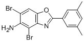 4,6-DIBROMO-2-(3,5-DIMETHYLPHENYL)-1,3-BENZOXAZOL-5-AMINE 结构式