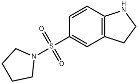 5-(吡咯烷-1-基磺酰基)二氢吲哚 结构式