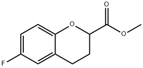6-氟-3,4-二氢-2H-苯并吡喃-2-甲酸甲酯 结构式