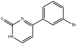 4-(3-溴-苯基)-嘧啶-2-硫醇 结构式