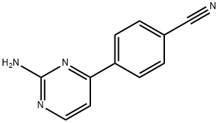 4-(4-氰基苯基)嘧啶-2-胺 结构式