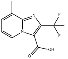 8-methyl-2-(trifluoromethyl)imidazo[1,2-a]pyridine-3-carboxylic acid 结构式