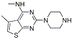 2-piperazinyl-4-methylamino-5-methylthieno(2,3-d)pyrimidine 结构式