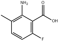 2-氨基-3-甲基-6-氟苯甲酸 结构式