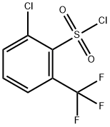 2-氯-6-(三氟甲基)苯-1-磺酰氯 结构式