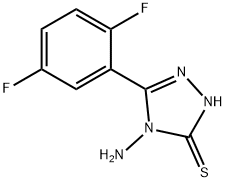 4-氨基-5-(2,5-二氟苯基)-4H-1,2,4-三唑-3-硫醇 结构式