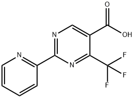 2-(2-吡啶基)-4-(三氟甲基)嘧啶-5-羧酸 结构式