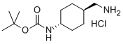 TRANS-4-(BOC-氨基)-环已烷甲胺盐酸盐 结构式