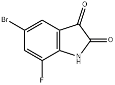 5-溴-7-氟-2,3-吲哚二酮 结构式