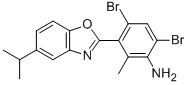 4,6-DIBROMO-3-(5-ISOPROPYL-1,3-BENZOXAZOL-2-YL)-2-METHYLANILINE 结构式