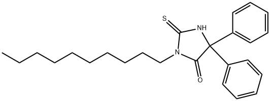 3-DECYL-5,5'-DIPHENYL-2-THIOXO-4-IMIDAZOLIDINONE 结构式