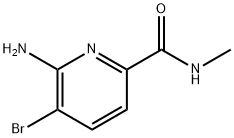 6-氨基-5-溴-N-甲基吡啶-2-甲酰胺 结构式