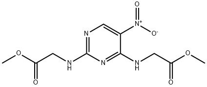 N,N'-(5-NITRO-PYRIMIDINE-2,4-DIYL)-BIS-GLYCINE-DIMETHYL ESTER 结构式