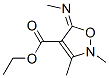 4-Isoxazolecarboxylicacid,2,5-dihydro-2,3-dimethyl-5-(methylimino)-,ethyl 结构式