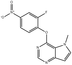 5H-Pyrrolo[3,2-d]pyriMidine, 4-(2-fluoro-4-nitrophenoxy)-5-Methyl- 结构式