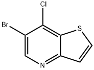 6-溴-7-氯噻吩并[3,2-B]吡啶 结构式