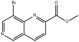 8-BROMO-[1,6]NAPHTHYRIDINE-2-CARBOXYLIC ACID METHYLAMIDE 结构式