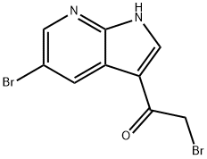 2-BROMO-1-(5-BROMO-1H-PYRROLO[2,3-B]PYRIDIN-3-YL)ETHANONE 结构式