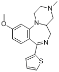Pyrazino(1,2-a)(1,4)benzodiazepine, 1,2,3,4,4a,5-hexahydro-10-methoxy- 3-methyl-7-(2-thienyl)- 结构式